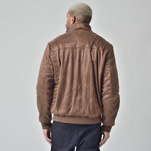 Jaqueta Suede Masculino Sem Capuz Marrom