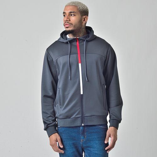 Blusa Malha Sportswear Três Listras Com Capuz Marinho