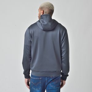 Blusa Malha Sportswear Três Listras Com Capuz Marinho