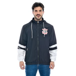 Jaqueta Corinthians Oficial Forrada Escudo Bordado Com Capuz