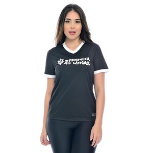 Camiseta Corinthians Oficial Respeita As Minas Gola V Preto