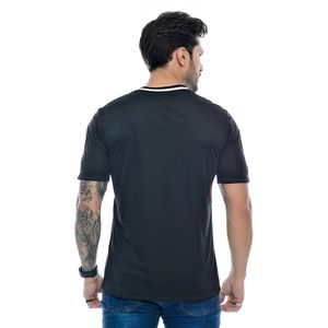 Camiseta Corinthians Oficial Recortes Gola V Preto