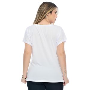 Camisa Corinthians Oficial Canoa  Feminina Fitness Branco