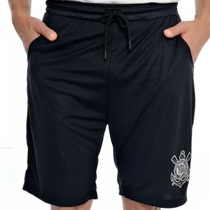 Bermuda Oficial Corinthians Licenciada Sportswear Preto
