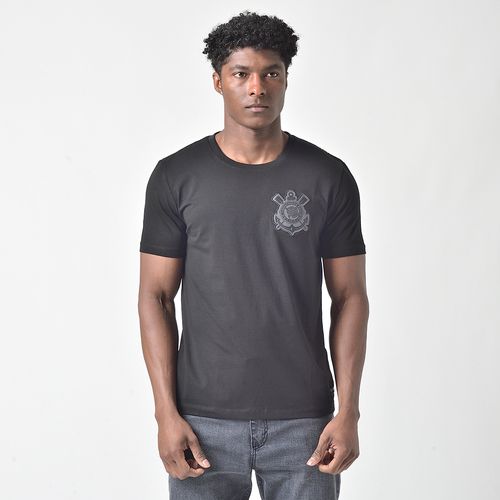 Camisa Corinthians Oficial Licenciada All Black Masculina