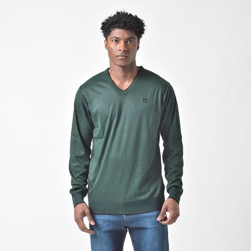 Suéter Tricot Gola V Masculino Mr Kitsch Verde