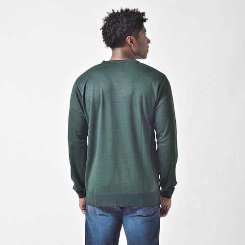 Suéter Tricot Gola V Masculino Mr Kitsch Verde