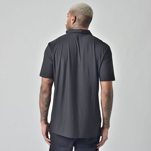 Camisa Polo Corinthians Oficial All Black Masculina