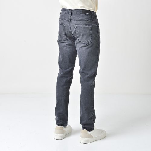 Calça Jeans Masculina Slim Chumbo Com Elastano