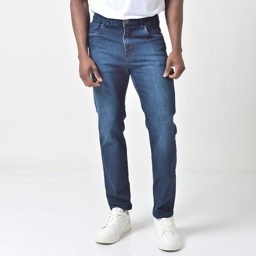 Calça Jeans Masculina Slim Azul Com Elastano