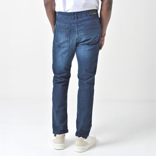 Calça Jeans Masculina Slim Azul Com Elastano