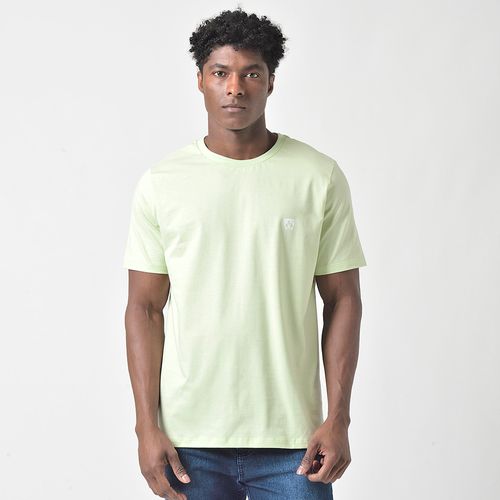 Camiseta Masculina Manga Curta Estampada Mr Kitsch Verde/Branco