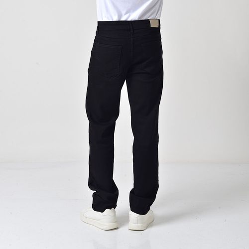 Calça Jeans Masculina Reta Básica Preta