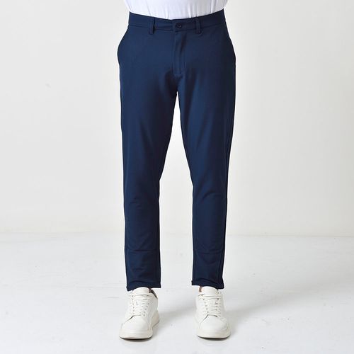 Calça Esporte Fino Masculina Mrs Kitsch Marinho Logo Bordado