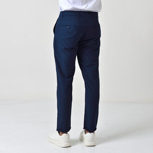 Calça Esporte Fino Masculina Mrs Kitsch Marinho Logo Bordado
