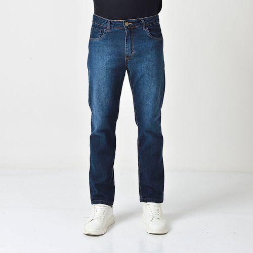 Calça Jeans Masculina Slim Básica Azul Com Elastano