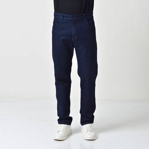 Calça Jeans Masculina Reta Azul Com Elastano