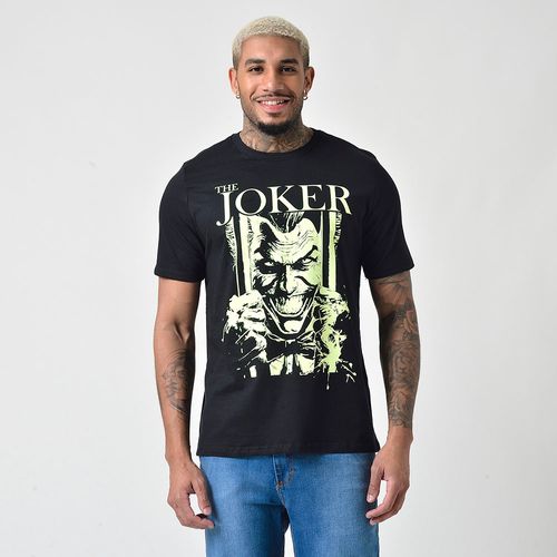 Camiseta Masculina Manga Curta Estampada The Joker
