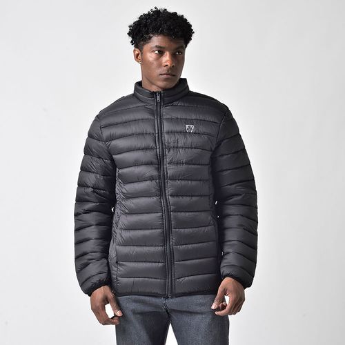 Jaqueta Puffer Acolchoada Masculina Sem Capuz Mr Kitsch Preto